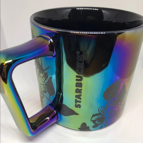 Starbucks 2020 Black Iridescent Rose Mug - Picture 3 of 4